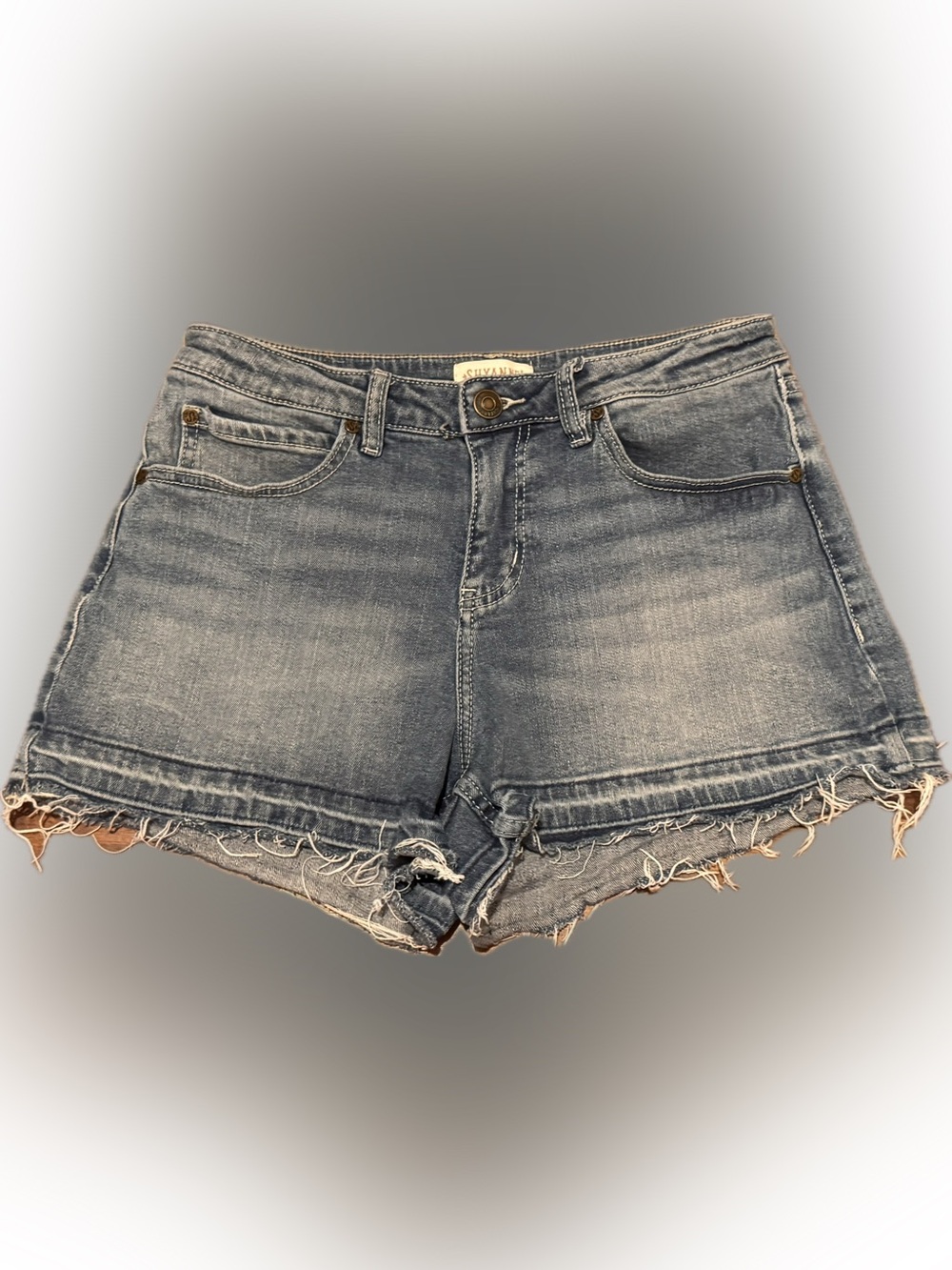 Shayanne raw hem denim shorts 29